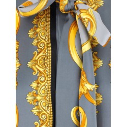 Cheetah Foulard Lavallière silk shirt