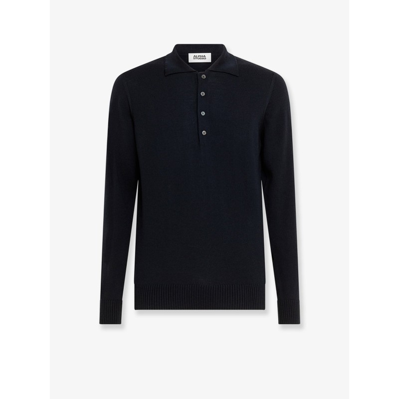 Wool polo shirt