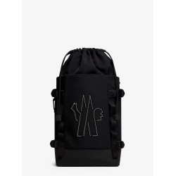 Nylon backpack with logo patch