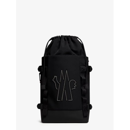 Nylon backpack with logo patch