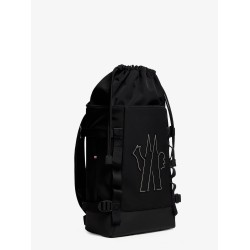 Nylon backpack with logo patch
