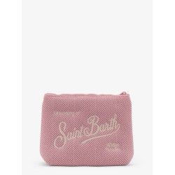 Aline Wool clutch with herringbone motif