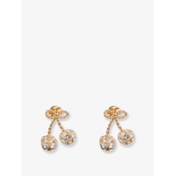 Cherryfic metal earrings with rhinestones