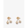 Cherryfic metal earrings with rhinestones