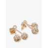 Cherryfic metal earrings with rhinestones