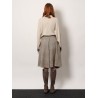Virgin wool and silk midi skirt