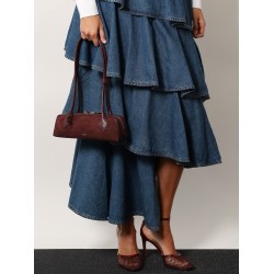 Teckel Small suede shoulder bag