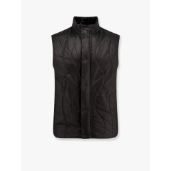 Laminar padded and quilted sleeveless jacket