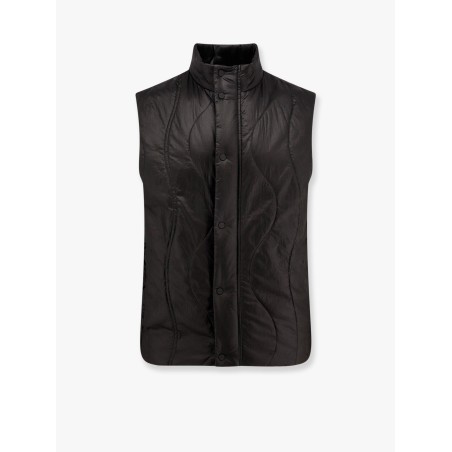 Laminar padded and quilted sleeveless jacket