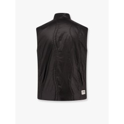 Laminar padded and quilted sleeveless jacket