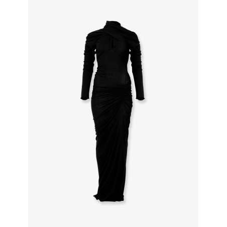 Grès stretch cotton long dress