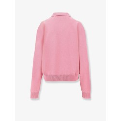 Cashmere polo sweater with Argyle motif