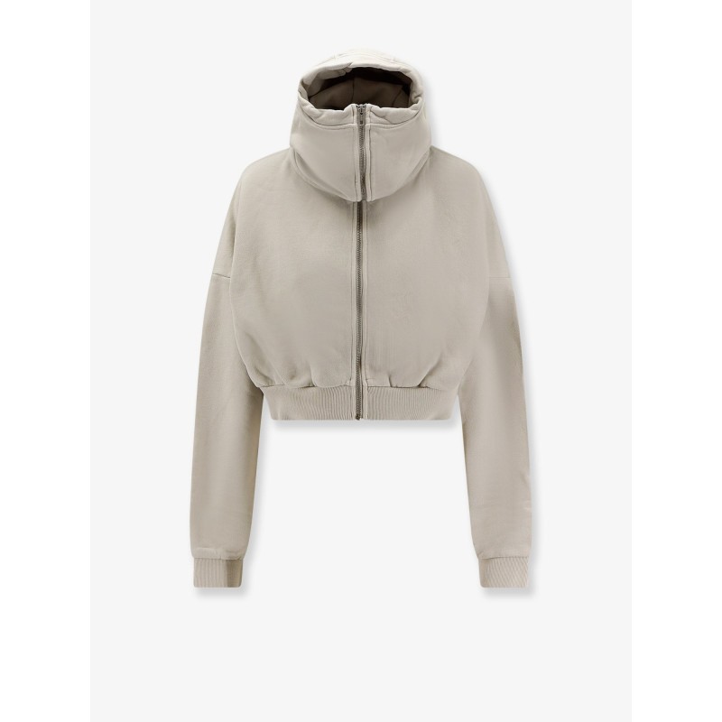 Cropped Full Zip cotton sweatshirt