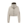 Cropped Full Zip cotton sweatshirt