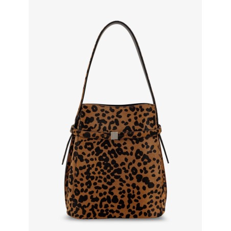 Belted Pony Hair Bucket Bag