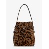 Belted Pony Hair Bucket Bag