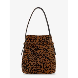 Belted Pony Hair Bucket Bag