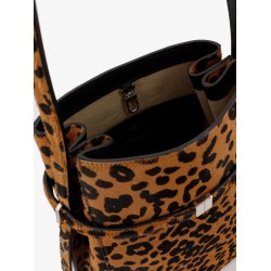 Belted Pony Hair Bucket Bag
