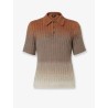 Dégradé mohair and wool polo shirt