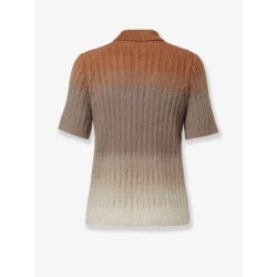 Dégradé mohair and wool polo shirt