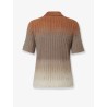 Dégradé mohair and wool polo shirt