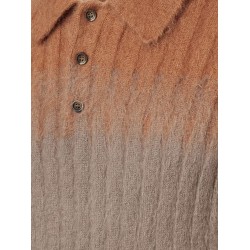 Dégradé mohair and wool polo shirt