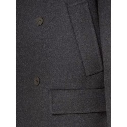 Double-breasted wool felt peacoat