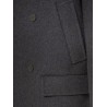 Double-breasted wool felt peacoat