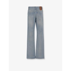 Stone-Washed denim jeans