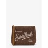 Aline Wool clutch with herringbone motif and rhinestones