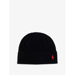 Wool blend cable knit beanie hat