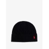 Wool blend cable knit beanie hat