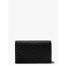 Envelope leather shoulder bag