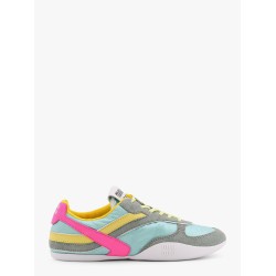Gymnasium low-top technical fabric and suede sneackers