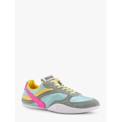 Gymnasium low-top technical fabric and suede sneackers