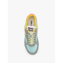 Gymnasium low-top technical fabric and suede sneackers