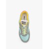 Gymnasium low-top technical fabric and suede sneackers
