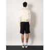 Satin jacket with Saint Laurent embroidery