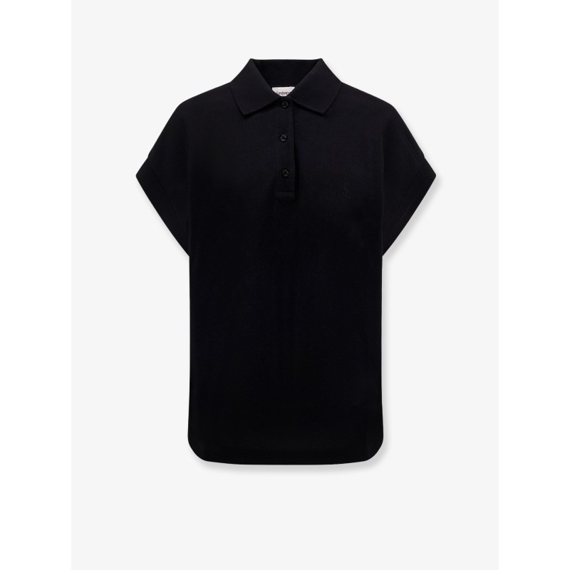 Cotton blend polo shirt with logo