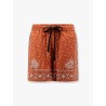 Viscose shorts with bandana print