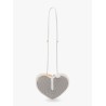 Le coeur shoulder bag in leather with fishnet motif