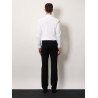 Tuxedo wool trouser with lateral satin bands
