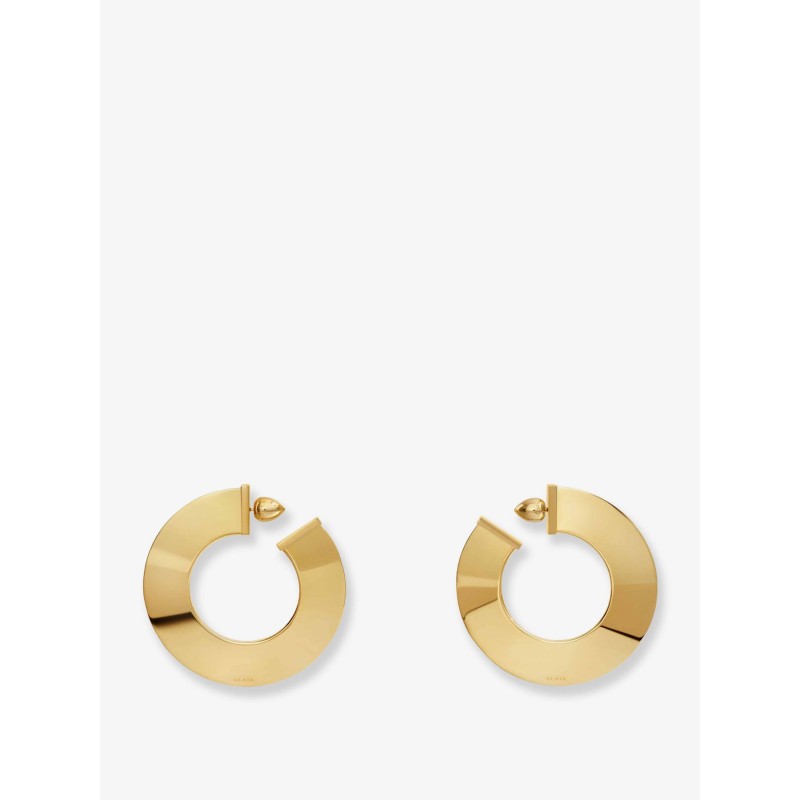 Blade Hoop S earrings with Logo detail