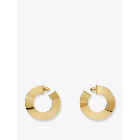 Blade Hoop S earrings with Logo detail