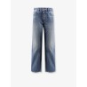 Stone-washed cotton jeans
