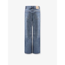 Stone-washed cotton jeans
