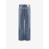 Stone-washed cotton jeans