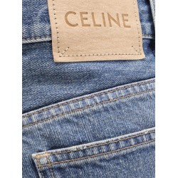 Stone-washed cotton jeans