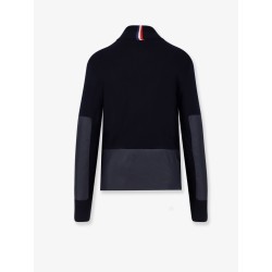 Wool turtleneck sweater with nylon inserts