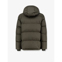 Nylon hooded down jacket